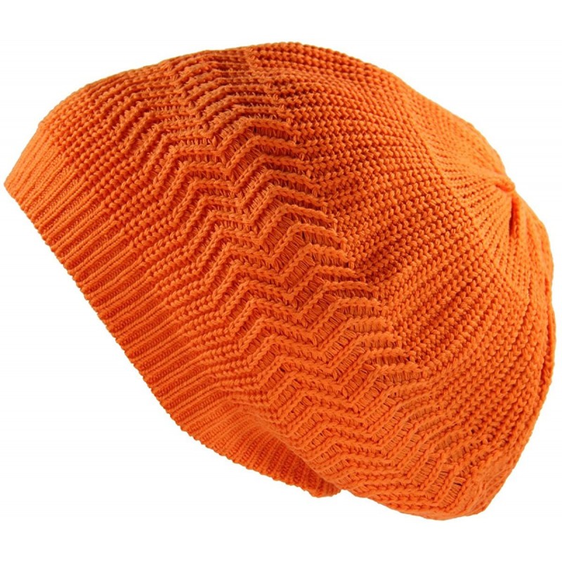 Skullies & Beanies Unisex Cotton Classic Rasta Beanie Tam - Orange - C8189A2NMHH $18.53