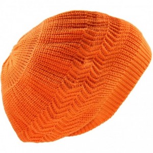 Skullies & Beanies Unisex Cotton Classic Rasta Beanie Tam - Orange - C8189A2NMHH $18.53