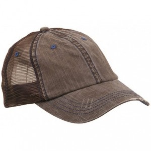 Baseball Caps MG Low Profile Special Cotton Mesh Cap-Brown - CK119AV7Y8H $9.03