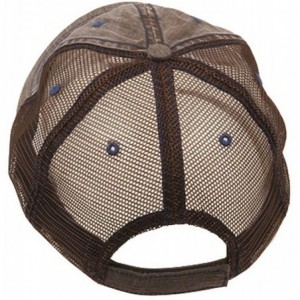 Baseball Caps MG Low Profile Special Cotton Mesh Cap-Brown - CK119AV7Y8H $9.03