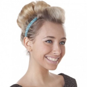 Headbands Girl's Adjustable NO Slip Bling Glitter Skinny Headband Gift Packs - Skinny Princess/White/L. Blue 3pk - CF12G0IF10...