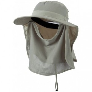 Sun Hats UV 50+ Talson Large Bill Flap Hat with Detachable Inner Flap - Khaki - CL11FITPHPX $15.34