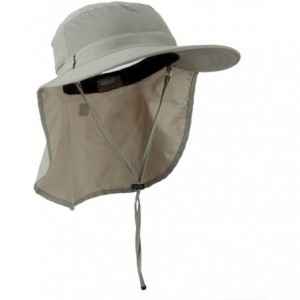 Sun Hats UV 50+ Talson Large Bill Flap Hat with Detachable Inner Flap - Khaki - CL11FITPHPX $15.34