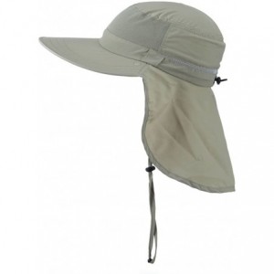 Sun Hats UV 50+ Talson Large Bill Flap Hat with Detachable Inner Flap - Khaki - CL11FITPHPX $15.34