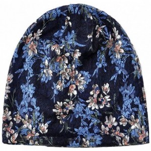 Skullies & Beanies Chemo Cancer Sleep Scarf Hat Cap Cotton Beanie Lace Flower Printed Hair Cover Wrap Turban Headwear - C8196...