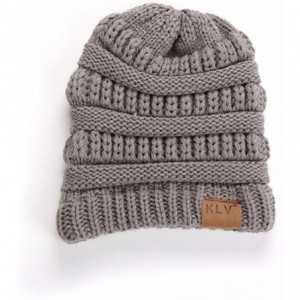 Skullies & Beanies Hat- KIKOY Boy Girls Warm Crochet Winter Wool Knit Ski Slouchy Caps - Coffee - C918I00Z0S0 $8.49