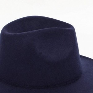 Fedoras Fedora Hats Unisex Men Women Classic Vintage Wool Felt Hat Wide Brim Trilby Jazz Hat Floppy Sun Hat - Coffee - C818OO...