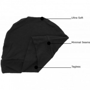 Skullies & Beanies Blue Stud Butterfly Chemo Sleep Cap Beanie - Black - C612MXXP38W $12.79