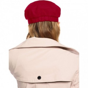 Newsboy Caps Unisex Wool & Faux Leather Greek Fisherman's Cap - Cd3034red - CD18LC3L06G $19.78