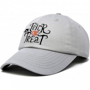 Baseball Caps Trick or Treat Hat Womens Halloween Baseball Cap - Gray - CW18ZG3A6HI $15.03