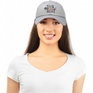 Baseball Caps Trick or Treat Hat Womens Halloween Baseball Cap - Gray - CW18ZG3A6HI $15.03