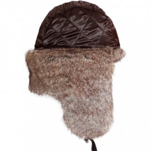 Bomber Hats Knitted Russian Women Winter Aviator Trapper Hat with Faux Fur Lining Hat - Color H - C1188KY5MHO $50.50