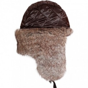 Bomber Hats Knitted Russian Women Winter Aviator Trapper Hat with Faux Fur Lining Hat - Color H - C1188KY5MHO $23.17