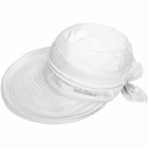 Sun Hats Women's 2 in 1 Cotton UV Protection Wide Brim Sun Visor Summer Hat - White - CK17WTY24WA $15.99