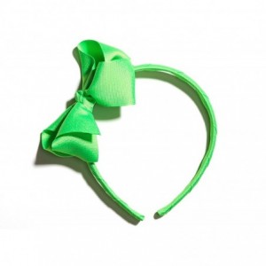 Headbands Girls"Lila" Grosgrain Bow Headband O/S Neon Green - Neon Green - CH11WGEZY97 $9.13