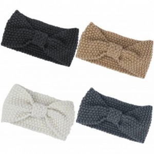 Headbands Women's Winter Knit Headband - Bow - Multicolor (4 Pack) - C717Y7HL8TH $46.73