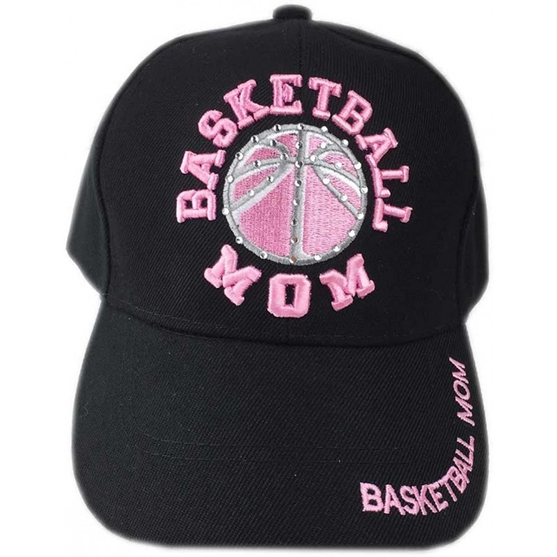 Baseball Caps Stone Bling Bling Baseball Soccer Basketball Football Sport Mom Cap - Basketball Black - C2183N9TEUR $11.42