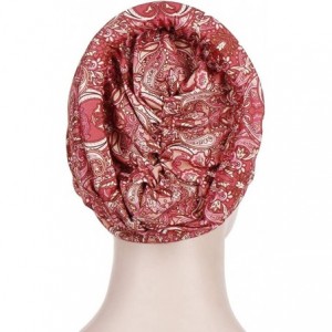 Balaclavas Head Scarf for Women Turban Knotted Vintage Flower Print Full Cover Fit-Head Wraps 2019 Winter New Cap - Pink - CE...