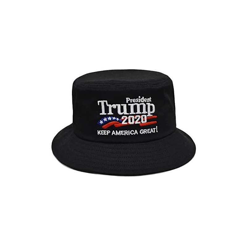 Baseball Caps Donald Trump 2020 Keep America Great Cap Adjustable Baseball Hat with USA Flag - Breathable Eyelets - Black - C...