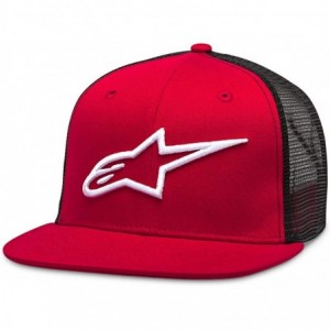 Baseball Caps Men's Logo Flexfit Hat Flat Bill Trucker Snap Back - Red/Black - C318XMOAME0 $34.08