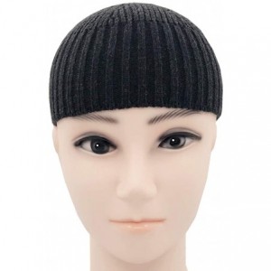 Skullies & Beanies Fashion Fall Winter Knitted Hat Skull Cap Sailor Cap Cuff Beanie Vintage for Men Women - Brimless-dark Gra...