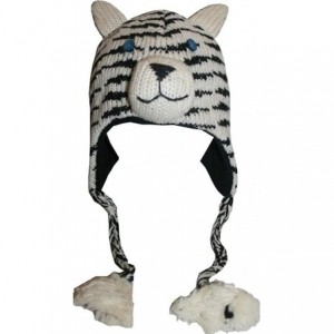 Skullies & Beanies Animal Hat Wool Fleece Lined Trapper Beanie Cap Adult Teenagers - Siberian Tiger - CL11HNV6WP3 $44.54
