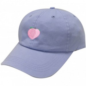 Baseball Caps Peach Cotton Baseball Dad Cap - Sky - CI17WYY3SX6 $11.81