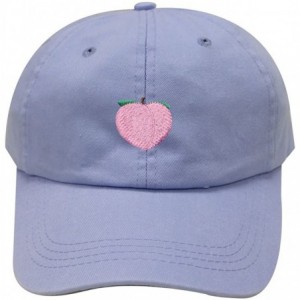 Baseball Caps Peach Cotton Baseball Dad Cap - Sky - CI17WYY3SX6 $11.81