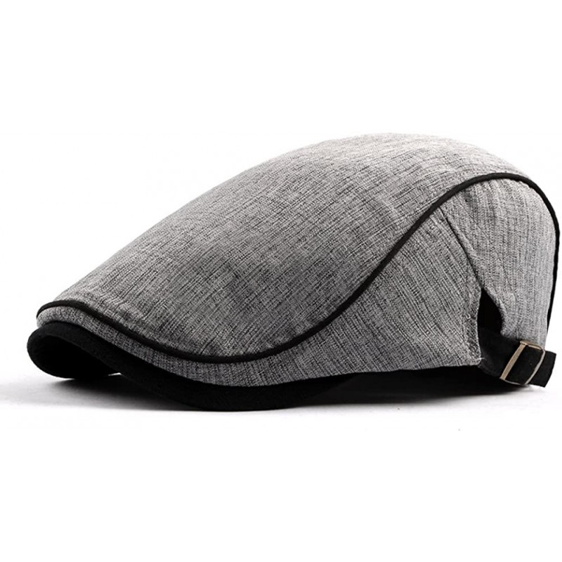 Newsboy Caps Mens Adjustable Ivy Newsboy Cabbie Gatsby Golf Beret Newsie Driving Hat Cap - Grey1 - CN18D69H56G $11.60