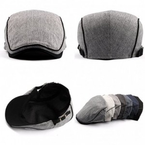 Newsboy Caps Mens Adjustable Ivy Newsboy Cabbie Gatsby Golf Beret Newsie Driving Hat Cap - Grey1 - CN18D69H56G $11.60