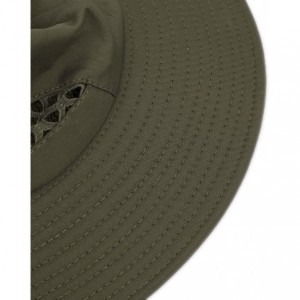 Cowboy Hats Adjustable Breathable Sweatband Protection Mountaineering - Army Green - CO18DQK2A6X $9.26