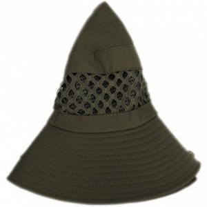 Cowboy Hats Adjustable Breathable Sweatband Protection Mountaineering - Army Green - CO18DQK2A6X $9.26