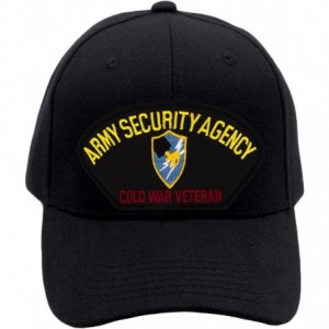 Baseball Caps Army Security Agency - Cold War Veteran Hat/Ballcap Adjustable One Size Fits Most - Black - CB18O0C2Q7Z $29.42