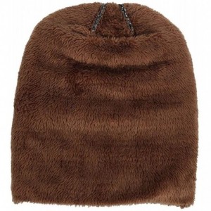 Skullies & Beanies Men Winter Skull Cap Beanie Large Knit Hat with Thick Fleece Lined Daily - O - Navy Blue - CZ18ZGQA3UN $18.48