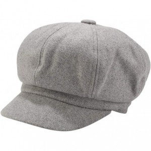 Berets 2DXuixsh Women's Newsboy Cap Vintage Hat Winter Wool Beret Hat Visor Painter Hats - Khaki - CC18ARMC660 $17.03