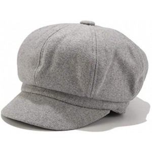 Berets 2DXuixsh Women's Newsboy Cap Vintage Hat Winter Wool Beret Hat Visor Painter Hats - Khaki - CC18ARMC660 $7.52