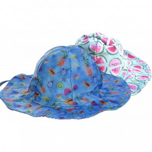 Sun Hats Baby Girls UV Sun Cap UPF 50+ Sun Protection Bucket Hat 3-6Y - Watermelon-fruits - CZ18N7QSWQN $18.29