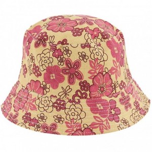 Bucket Hats Reversible Cotton Bucket Hat Multicolored Fisherman Cap Packable Sun Hat - 32 - CN18ZA230UL $10.07