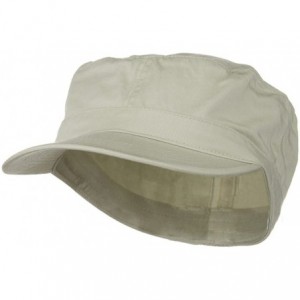 Baseball Caps Big Size Cotton Fitted Military Cap - Stone - C41173OXXY3 $19.98