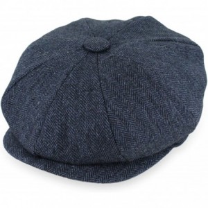 Newsboy Caps Belfry Newsboy Gatsby Men's Women's Soft Tweed Wool Cap - Navy Tweed - CV18IZGS3HR $72.75