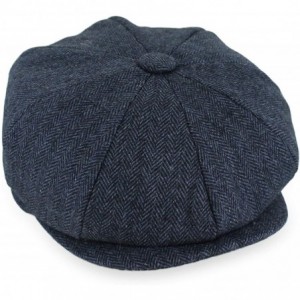 Newsboy Caps Belfry Newsboy Gatsby Men's Women's Soft Tweed Wool Cap - Navy Tweed - CV18IZGS3HR $28.74
