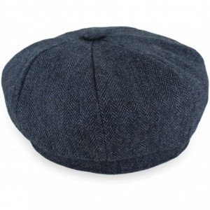 Newsboy Caps Belfry Newsboy Gatsby Men's Women's Soft Tweed Wool Cap - Navy Tweed - CV18IZGS3HR $28.74