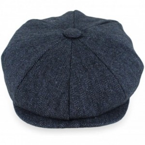 Newsboy Caps Belfry Newsboy Gatsby Men's Women's Soft Tweed Wool Cap - Navy Tweed - CV18IZGS3HR $28.74