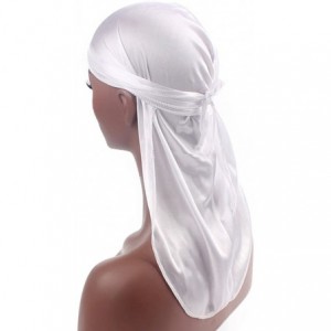 Skullies & Beanies Silky Durag for Men Women Soft Headwrap Du-Rag with Long Tail and Wide Straps for 360 Waves - Silk Durag31...