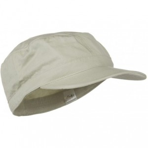 Baseball Caps Big Size Cotton Fitted Military Cap - Stone - C41173OXXY3 $19.98