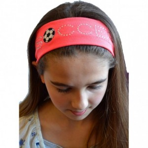 Headbands SOCCER BALL Rhinestone Cotton Stretch Headband for Girls- Teens and Adults Soccer Team Gifts - Black - C811BHA0H47 ...