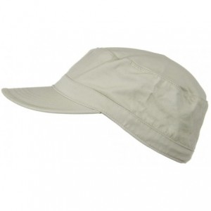 Baseball Caps Big Size Cotton Fitted Military Cap - Stone - C41173OXXY3 $19.98
