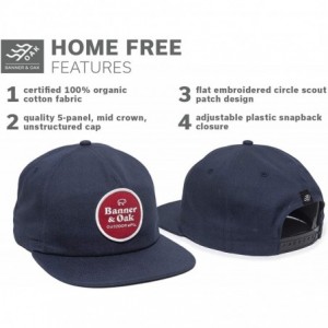Baseball Caps Home Free Circle Scout Patch Hat - Adjustable Baseball Cap w/Plastic Snapback Closure - Navy - C618U5TZU5C $29.72