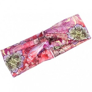 Headbands 4 Pack Women Headband Boho Floal Style Criss Cross Head Wrap Hair Band - Style7 - CN18Z0W5NYX $14.60