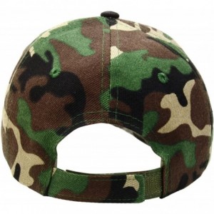 Baseball Caps Wholesale 12-Pack Baseball Cap Adjustable Size Plain Blank Solid Color - Woodland Camouflage. - CO195SYOKHK $20.77